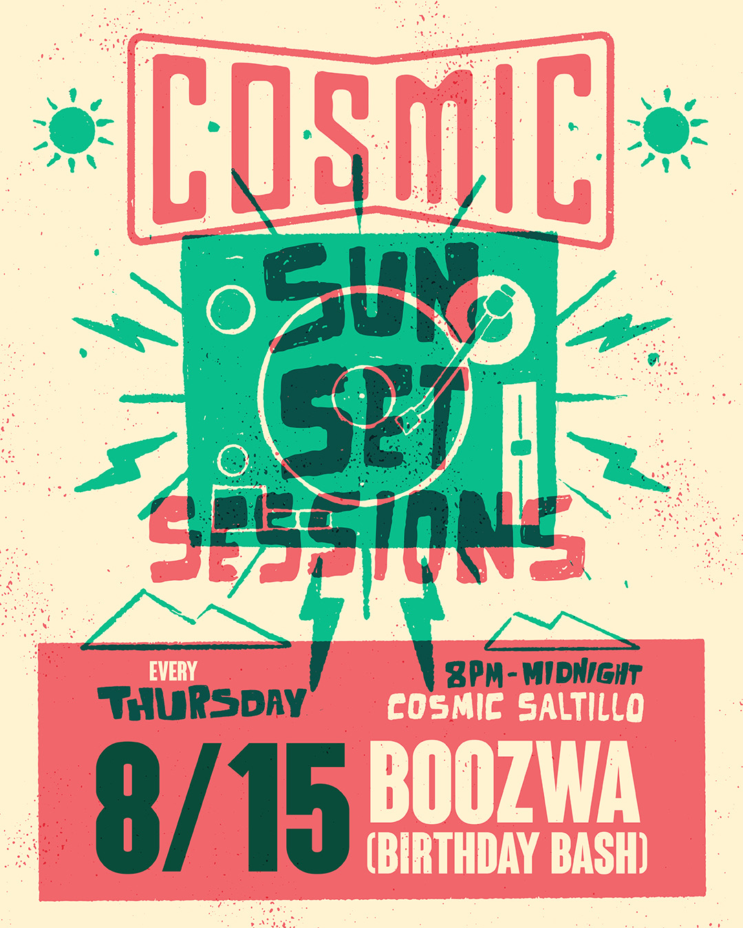 Cosmic Sun Set Sessions-Post Size-All Dates